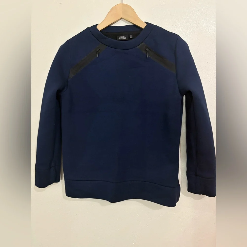 Kate Spade Saturday zip around shoulder sweatshirt Small - Picture 1 of 8
